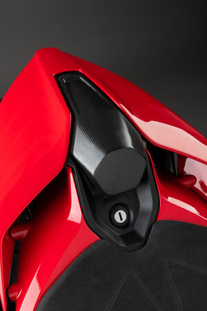 Carbon Passenger Seat Cover - Matt for Ducati Lightech