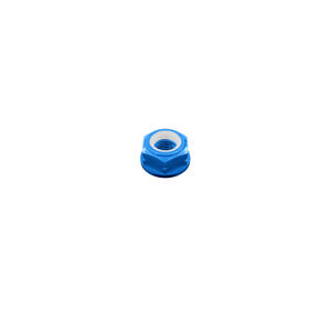 Dado Autobloccante Ribassato M10 X1,00 H= 10 Ergal Blu
