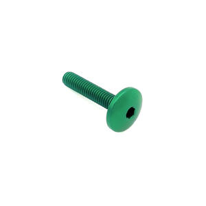 Vite Testa Bombata Erg. Cl 003 M6 L. 30 Testa Ø17  Ergal (7075 T6) Verde
