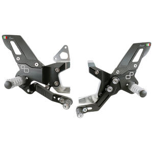 Adjustable Rear Sets With Fixed Foot Pegs  (Track Use) for Ducati <p>Nero</p>