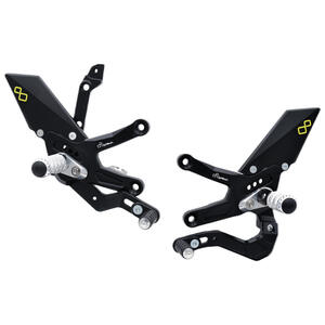 Adjustable Rear Sets With Fixed Foot Pegs, Reverse Shifting for Kawasaki <p>Nero</p>