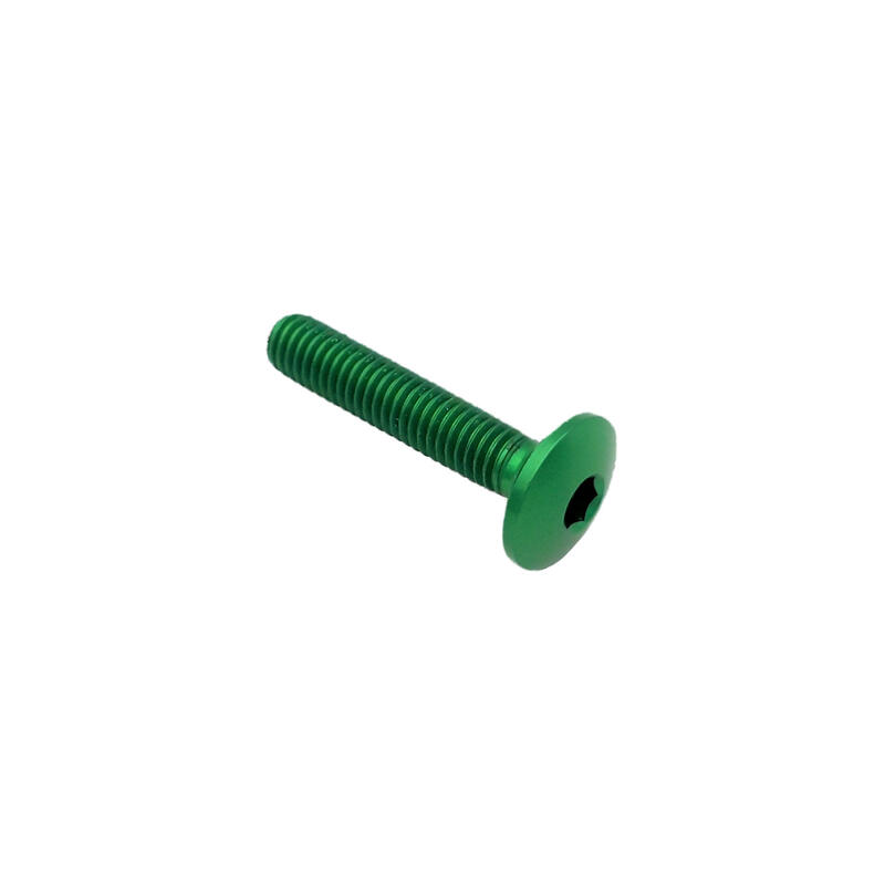 Button Head Ergal Cl 002 M6 L. 10 Head Ø14  Ergal (7075 T6) Verde