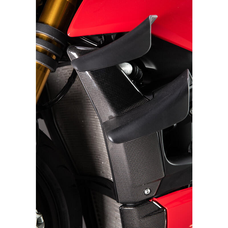 Upper side cooler cover for Ducati Lucido