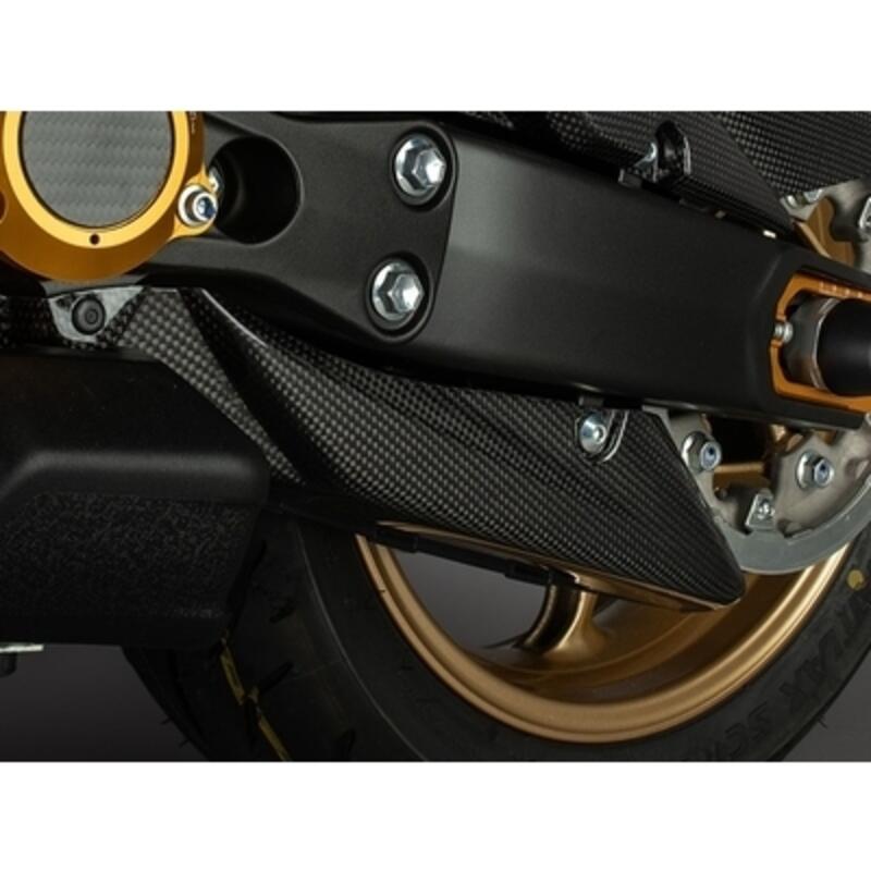 Copri Cinghia Inferiore In Carbonio per Yamaha Lucido