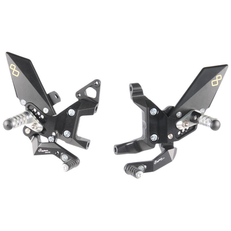 Adjustable Rear Sets With Fold Up Foot Pegs for Ducati Nero