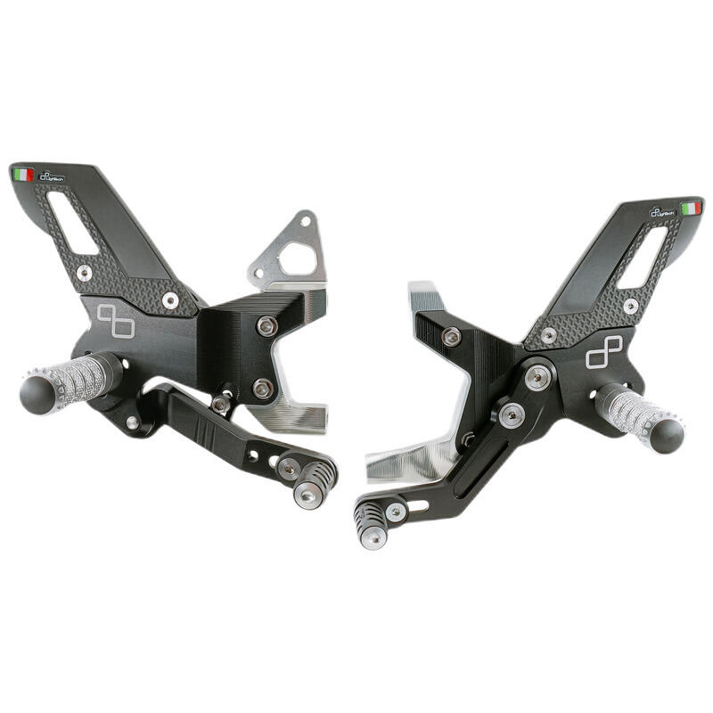 Adjustable Rear Sets With Fixed Foot Pegs  (Track Use) for Ducati Nero