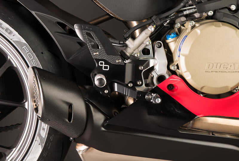 Adjustable Rear Sets With Fixed Foot Pegs  (Track Use) for Ducati Nero