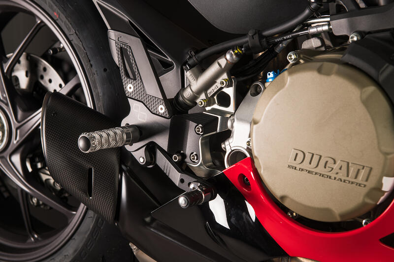 Adjustable Rear Sets With Fixed Foot Pegs  (Track Use) for Ducati Nero