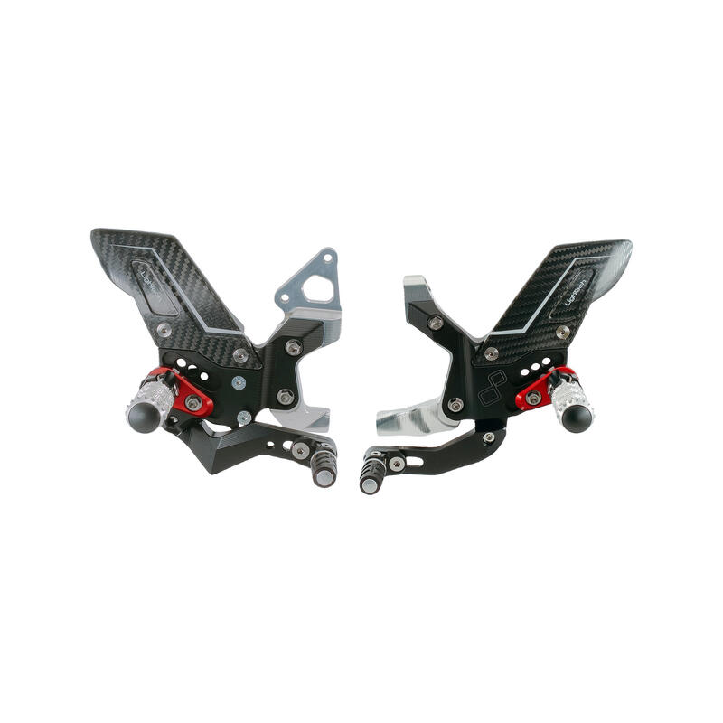 R Version Rear Sets for Ducati Nero