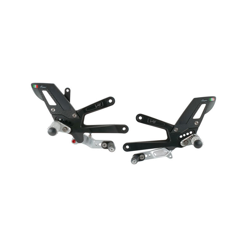 Adjustable Rear Sets With Fixed Foot Pegs for Ducati Nero