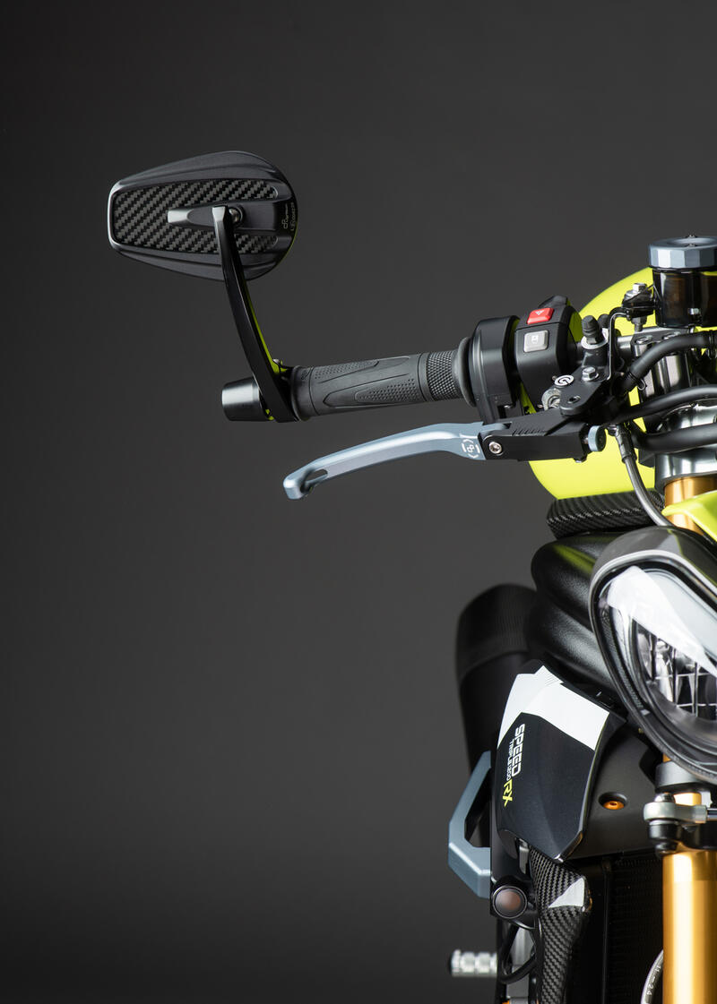 Folding Brake Lever (J Type) for Honda, Triumph, Aprilia, Ducati Nero