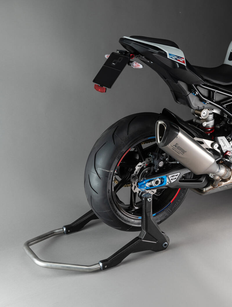 Carbon Rear Stand with Rollers for Bmw Nero