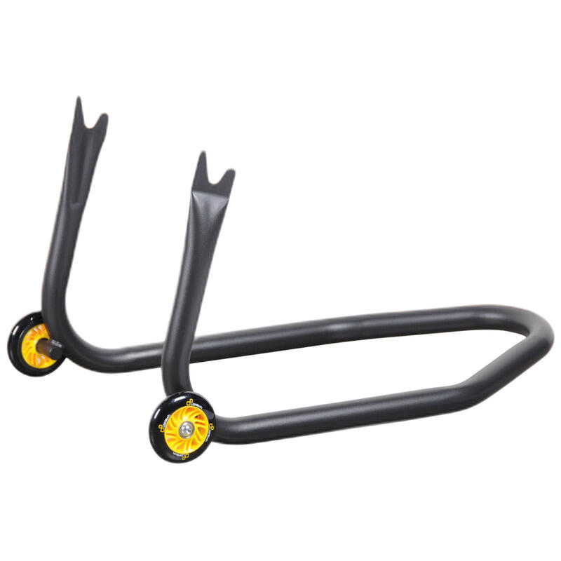 Iron Rear Stand With Forks And 2 Wheels Nero