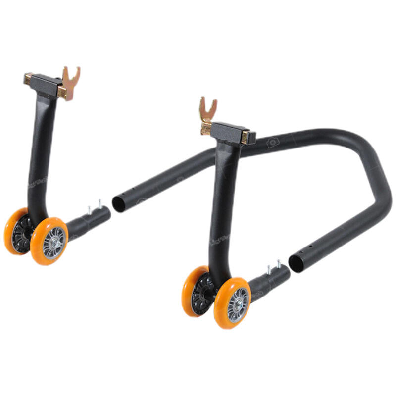 Modular Iron Rear Stand With Sliding Blocks And 4 Wheels Nero