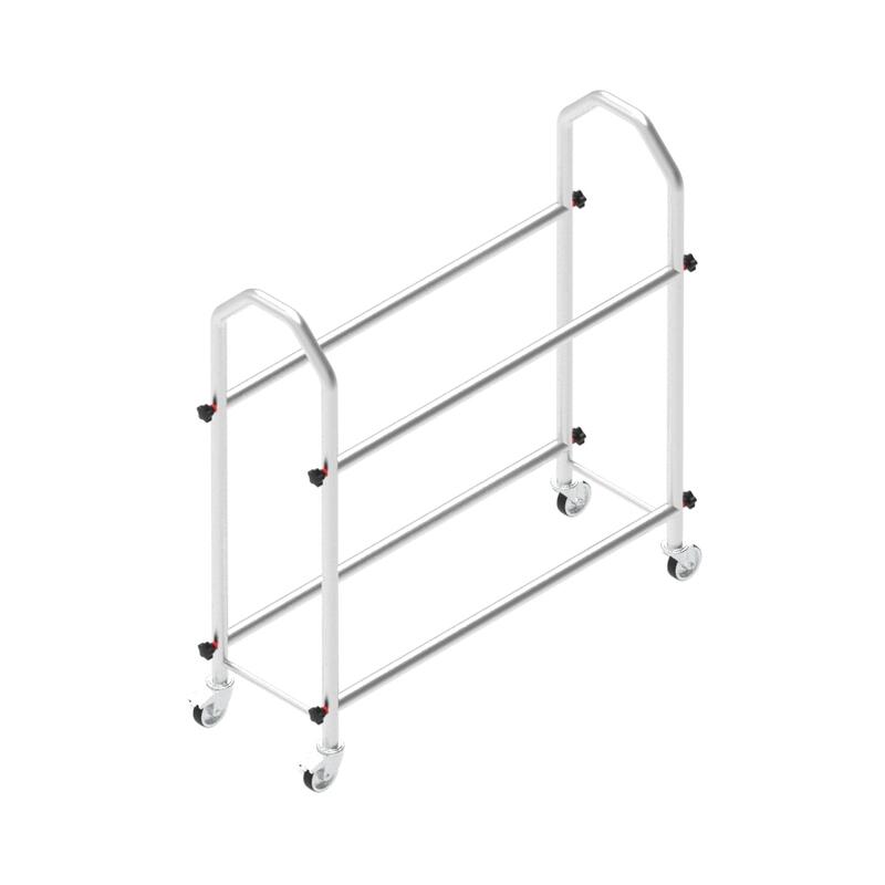 Carrello Porta Cerchi In Acciaio Naturale
