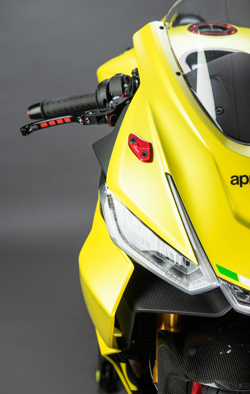 Coppia Sede Tappi Specchio per Aprilia Rosso