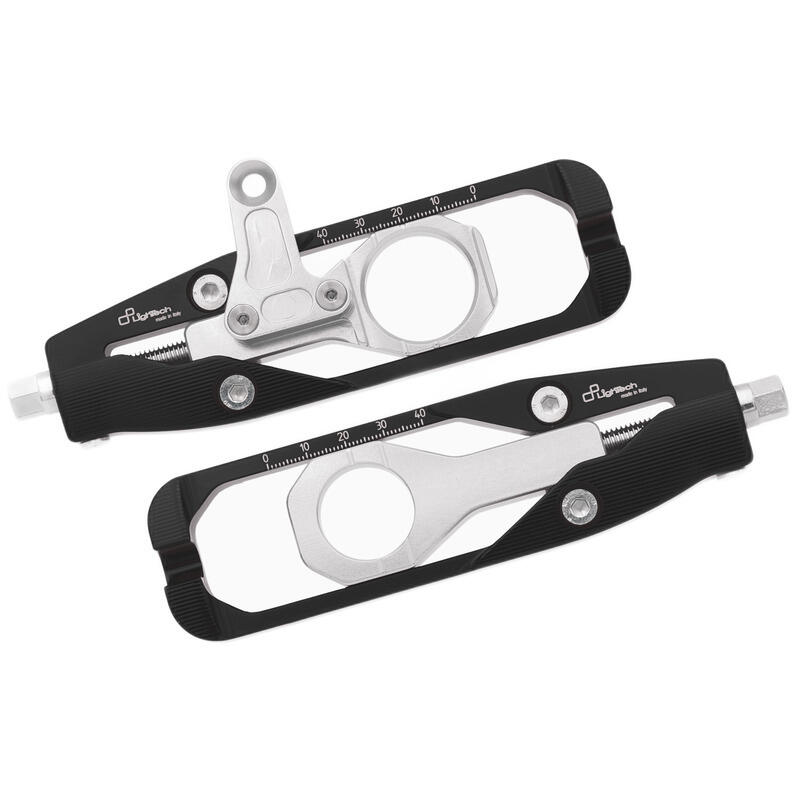 Chain adjuster for Yamaha R6 (17) with rear brake caliper support (pair) for Yamaha Opaco