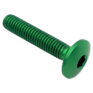 Button Head Ergal Cl 002 M4 L. 15 Head Ø10  Ergal (7075 T6) Green