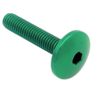 Button Head Ergal Cl 003 M6 L. 15 Head Ø17  Ergal (7075 T6) Green