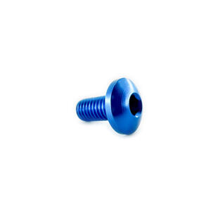 Special Screw With Button Head , Ergal M5 L10 Head Ø10 Blue