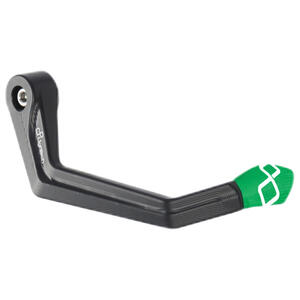 Aluminum Brake Lever Guard - Axle Base 132 mm / Anodized Guard end Green