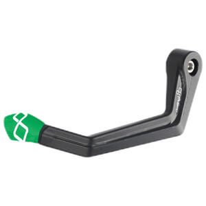 Aluminum Clutch Lever Guard - Axle Base 132 mm / Anodized Guard end Green