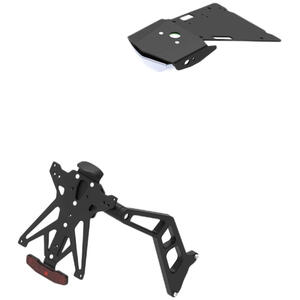 Black Adjustable License Plate Holder Kit 