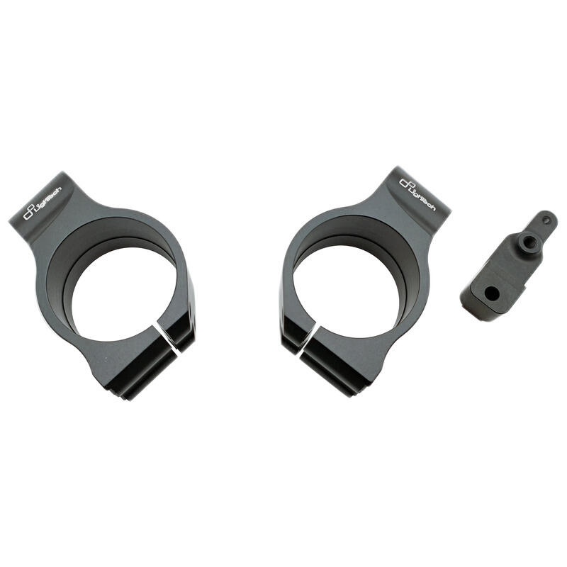 Pair of Handlebar Clip-Ons with Steering Damper Support Naturale