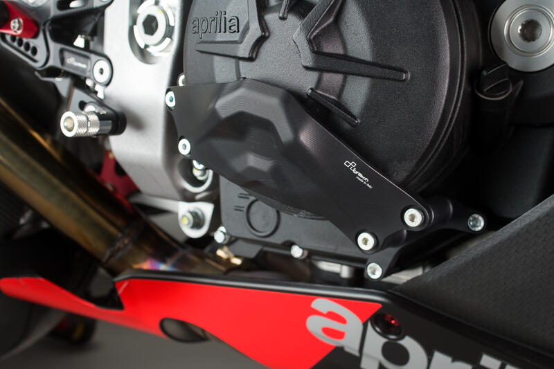 Protezione In Alluminio Copri Frizione Lato Destro per Aprilia Nero