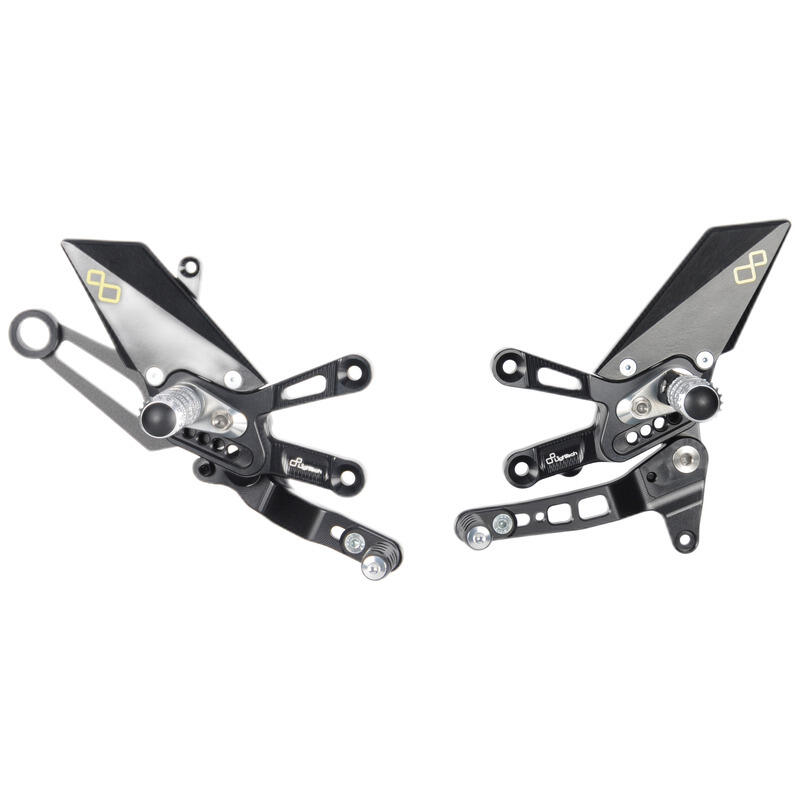 Adjustable Rear Sets With Fixed Foot Pegs, Standard Shifting Naturale