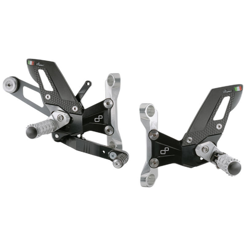 Adjustable Rear Sets With Fixed Foot Pegs Naturale