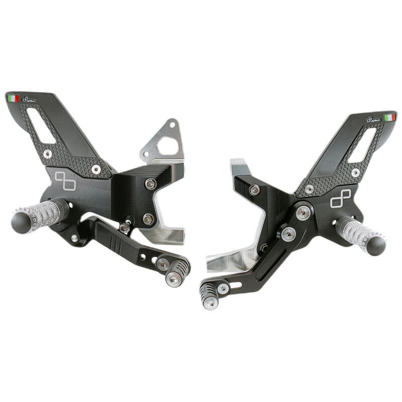 Adjustable Rear Sets With Fixed Foot Pegs  (Track Use) Naturale
