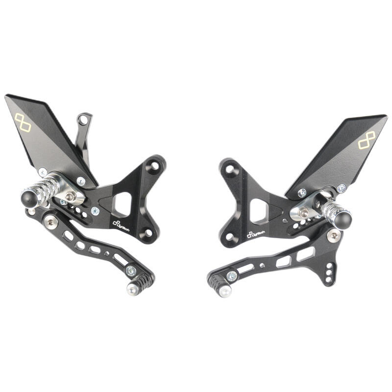 Adjustable Rear Sets With Fixed Foot Pegs Naturale