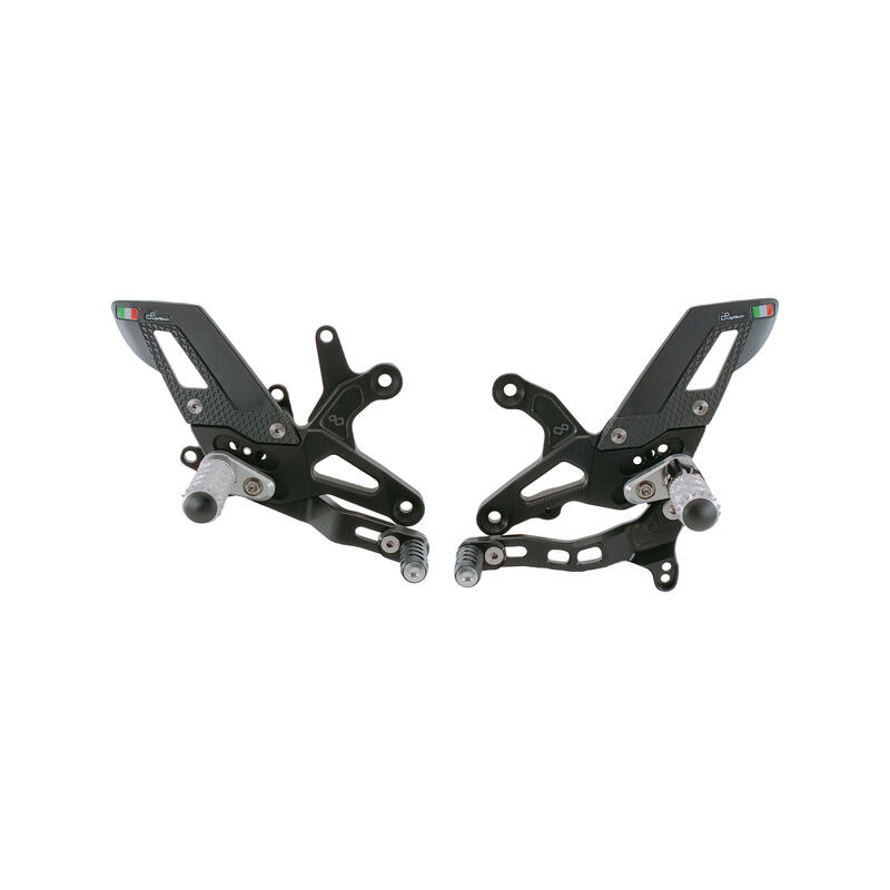 Adjustable Rear Sets With Fixed Foot Pegs, Standard Shifting for Kawasaki Nero