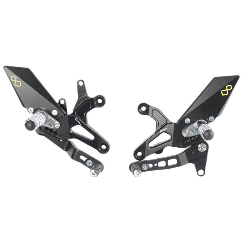 Adjustable Rear Sets With Fixed Foot Pegs, Standard Shifting Naturale