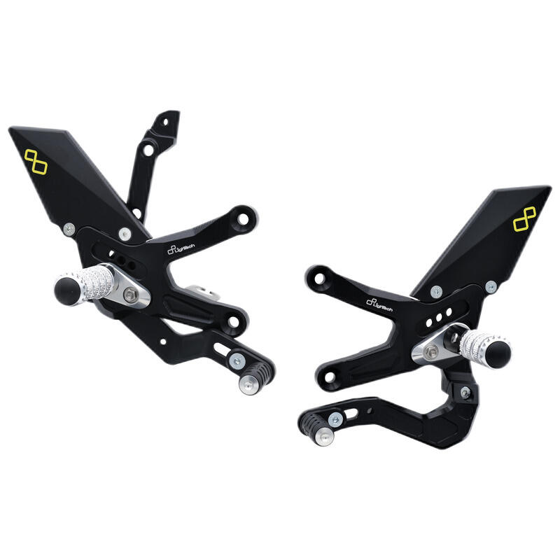 Adjustable Rear Sets With Fixed Foot Pegs, Reverse Shifting Naturale