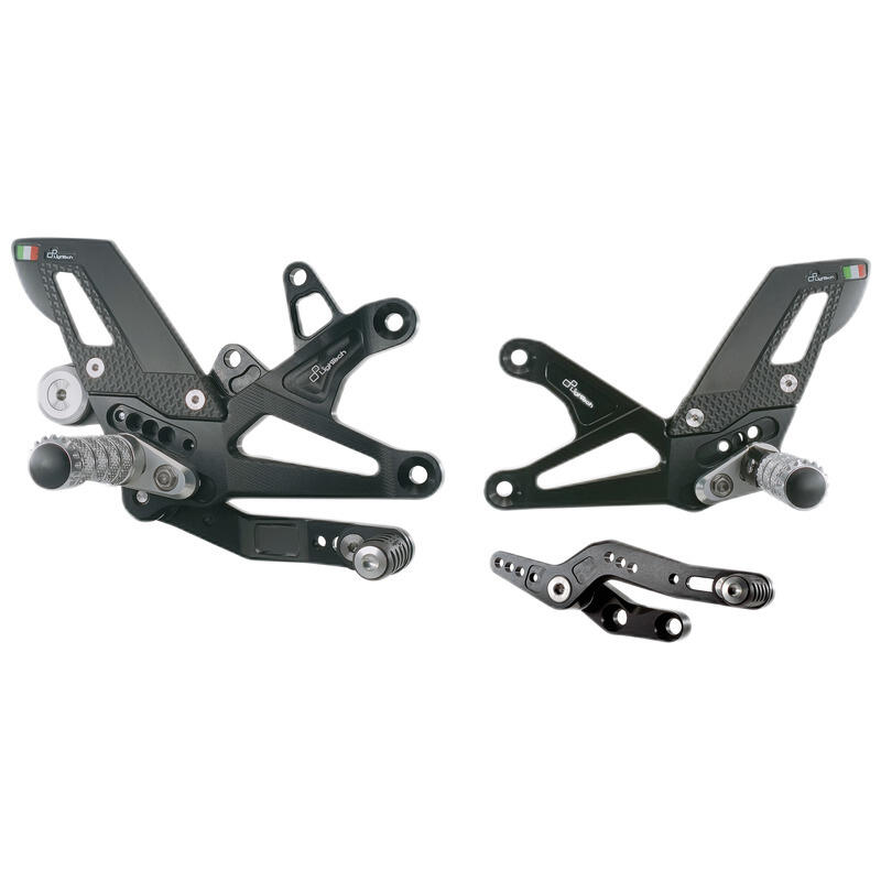 Adjustable Rear Sets With Fixed Foot Pegs Naturale