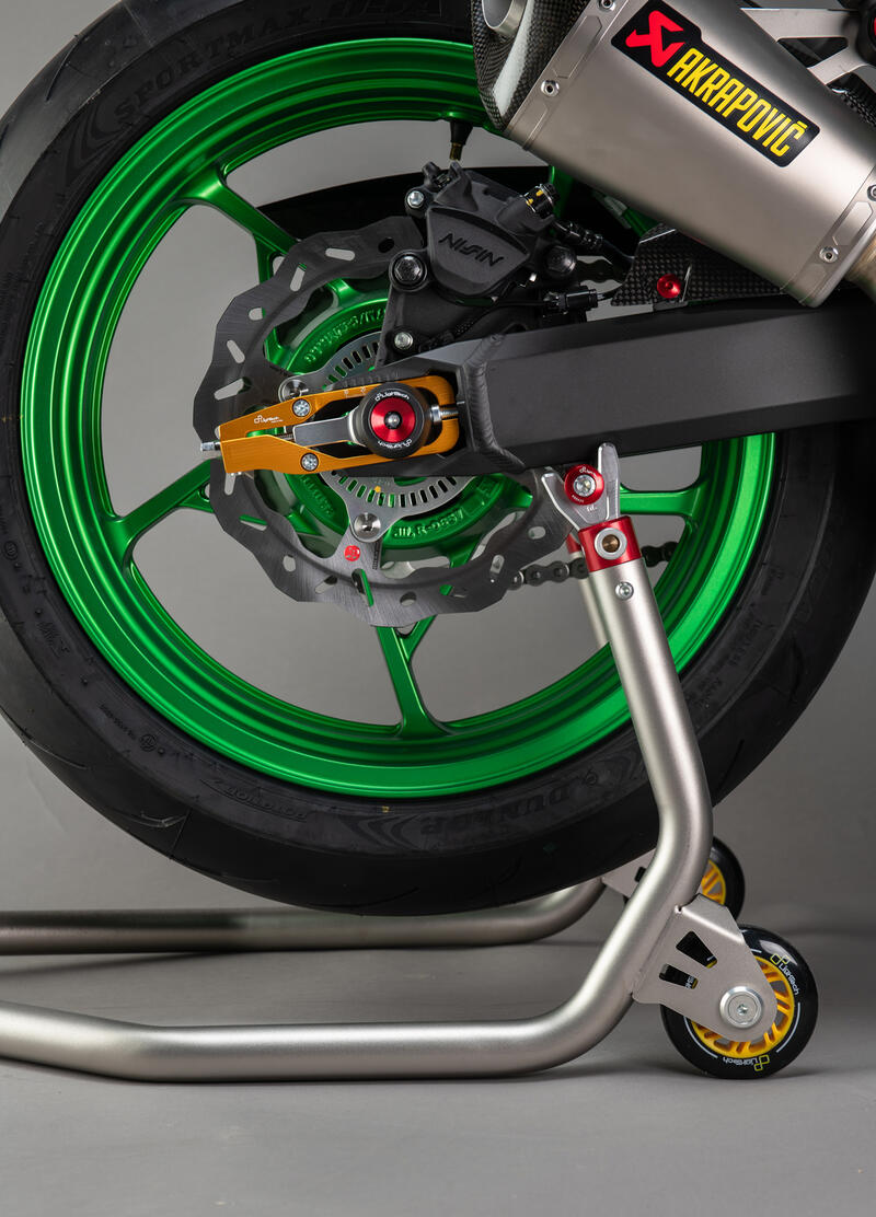 Cavalletto Posteriore In Acciaio Inox con Forchette Naturale