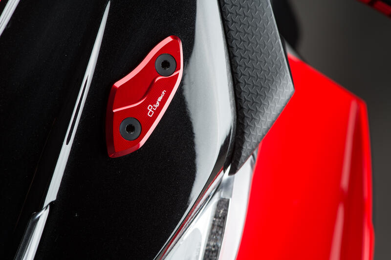 Coppia Sede Tappi Specchio per Aprilia Nero