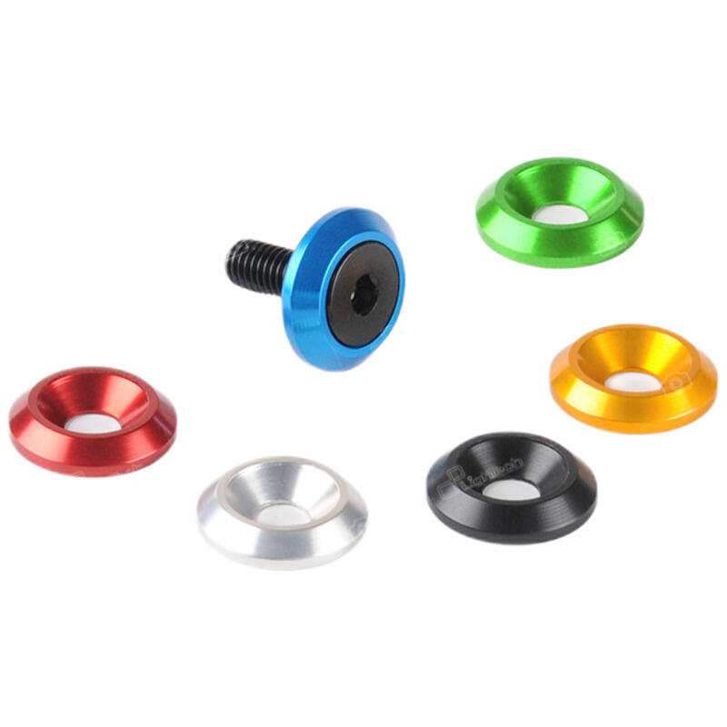 Ergal Black Bolts Kit M8x35 And Anodized Washers Verde