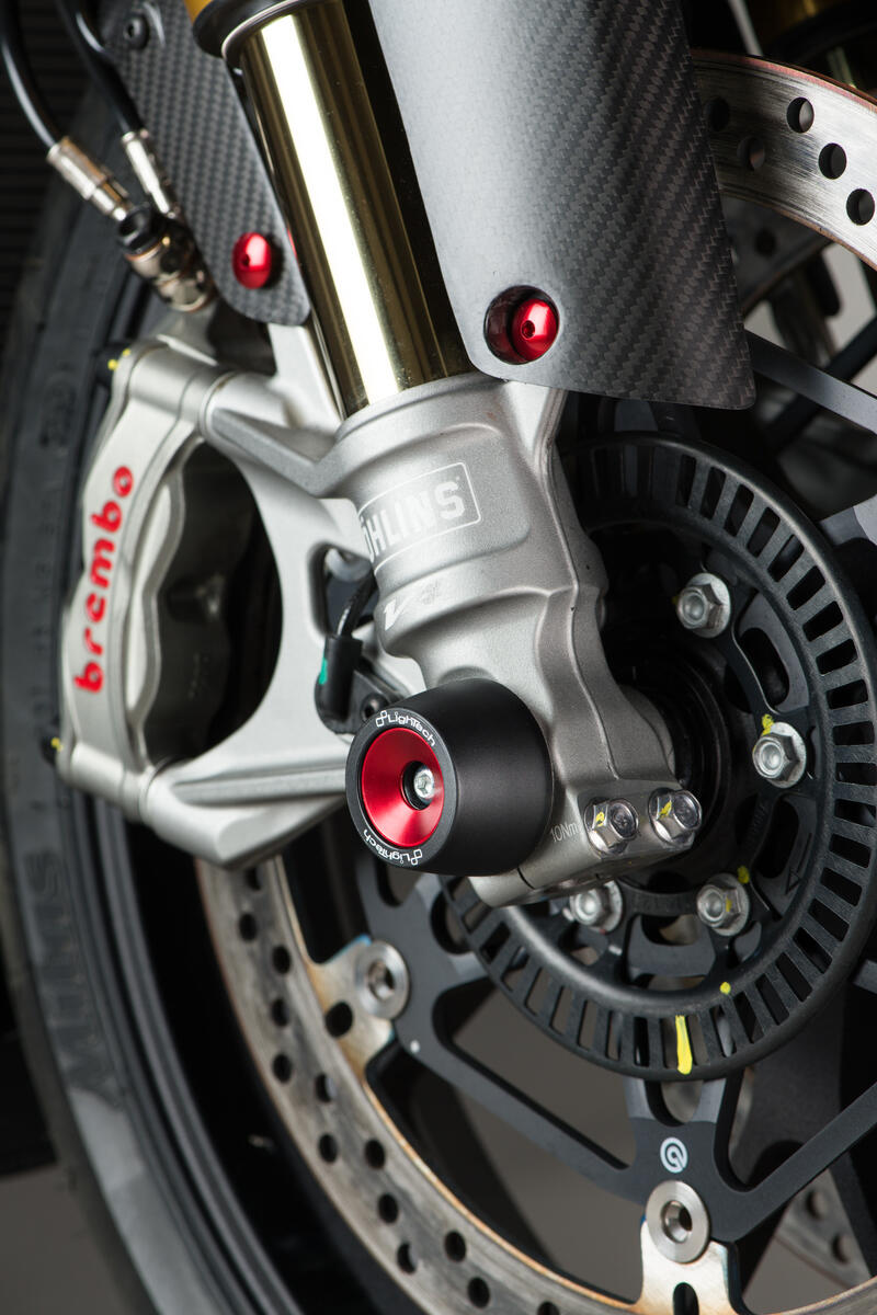 Kit Protezioni Perno Ruota per Aprilia Rosso